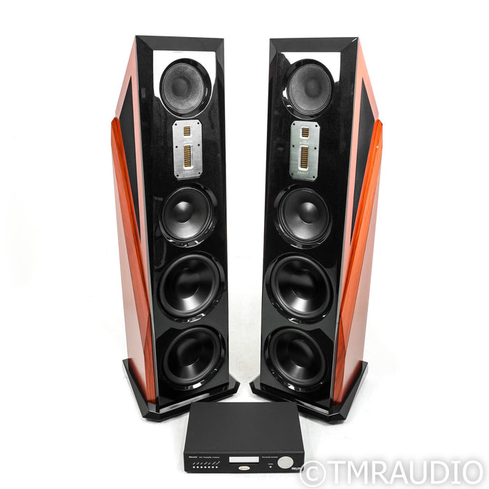 Legacy Aeris Floorstanding Speakers; Cherry Pair w/ Wavelet Processor