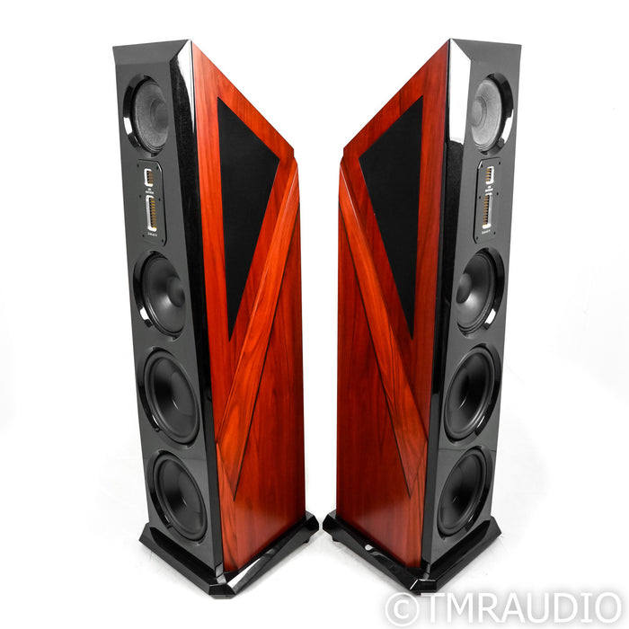 Legacy Aeris Floorstanding Speakers; Cherry Pair w/ Wavelet Processor