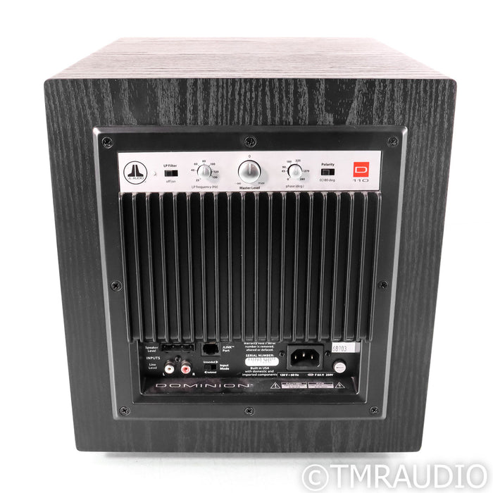 JL Audio Dominion d110 10" Powered Subwoofer; Black Ash
