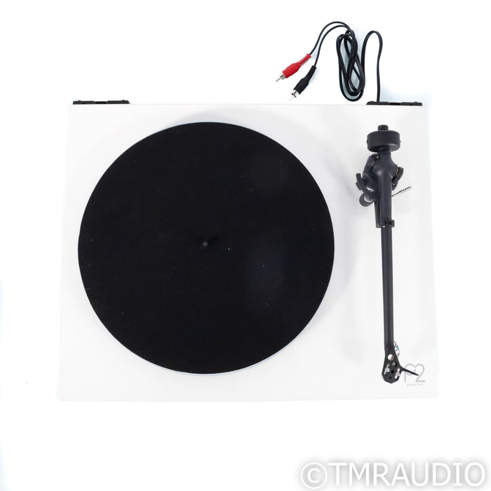 Rega Planar 2 Belt Drive Turntable; White w/ Carbon MM