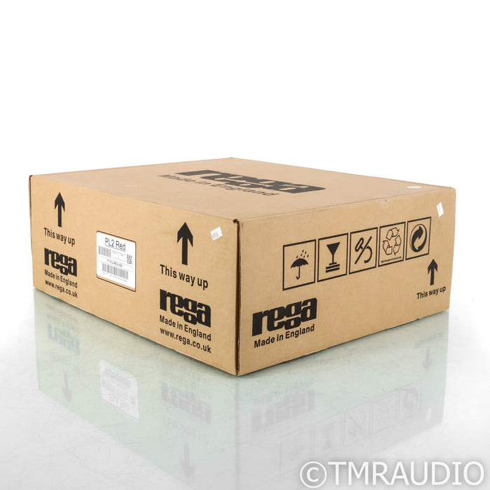 Rega Planar 2 Belt Drive Turntable; Red w/ Carbon MM (Sealed)