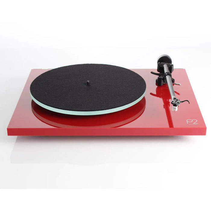Rega Planar 2 Belt Drive Turntable; Red w/ Carbon MM (Sealed)