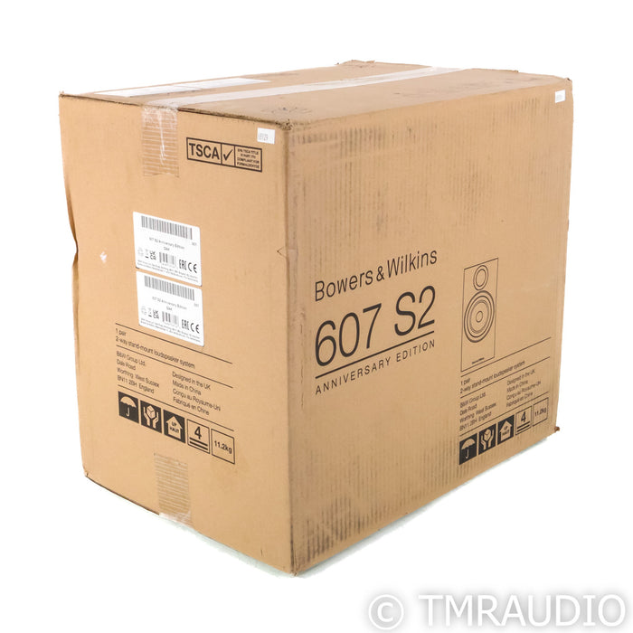 B&W 607 S2 Anniversary Edition Bookshelf Speakers; Oak Pair (Sealed)