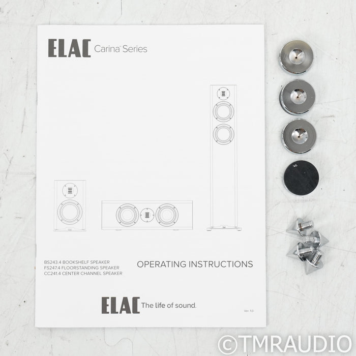 ELAC Carina FS247.4 Floorstanding Speakers; Satin White Pair