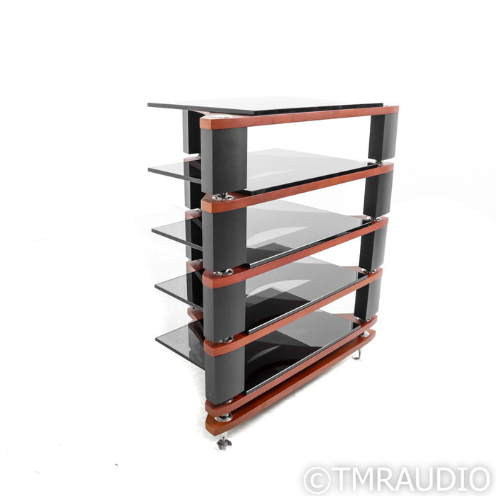 Naim Fraim Equipment Stand; 5 Shelves; Cherry / Black