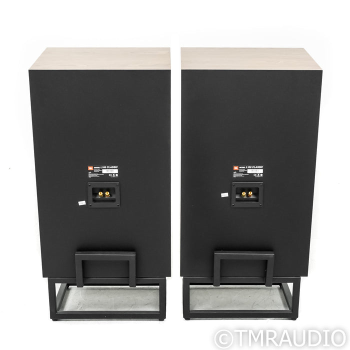 JBL L100 Classic Bookshelf Speakers; Walnut Pair with Stands
