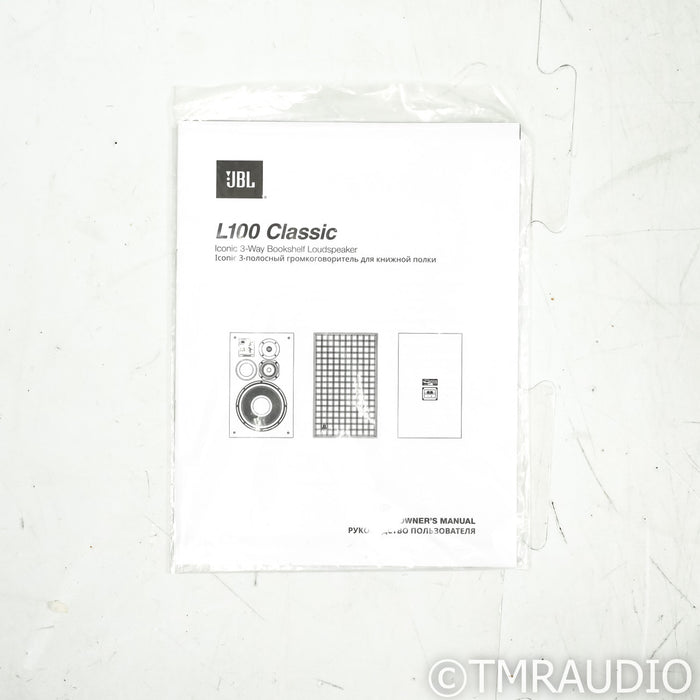 JBL L100 Classic Bookshelf Speakers; Walnut Pair with Stands