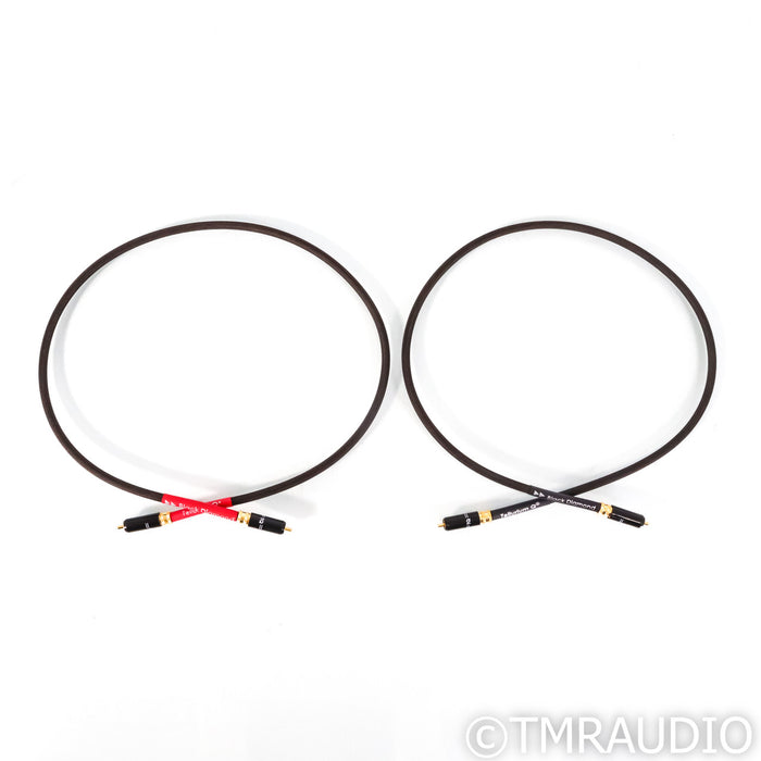 Tellurium Q Black Diamond RCA Cables; 1m Pair Interconnects