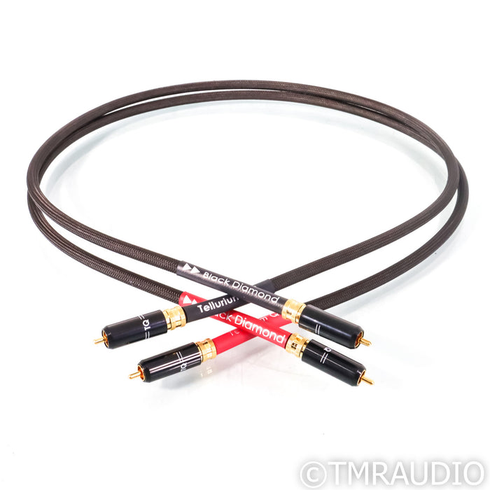 Tellurium Q Black Diamond RCA Cables; 1m Pair Interconnects