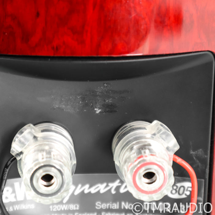 Bowers & Wilkins Signature 805 Bookshelf Speakers; Red Cherry Pair