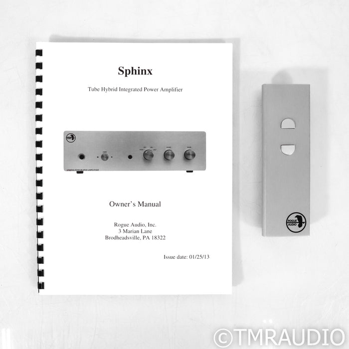Rogue Audio Sphinx Stereo Tube Hybrid Integrated Amplifier; MM & MC Phono