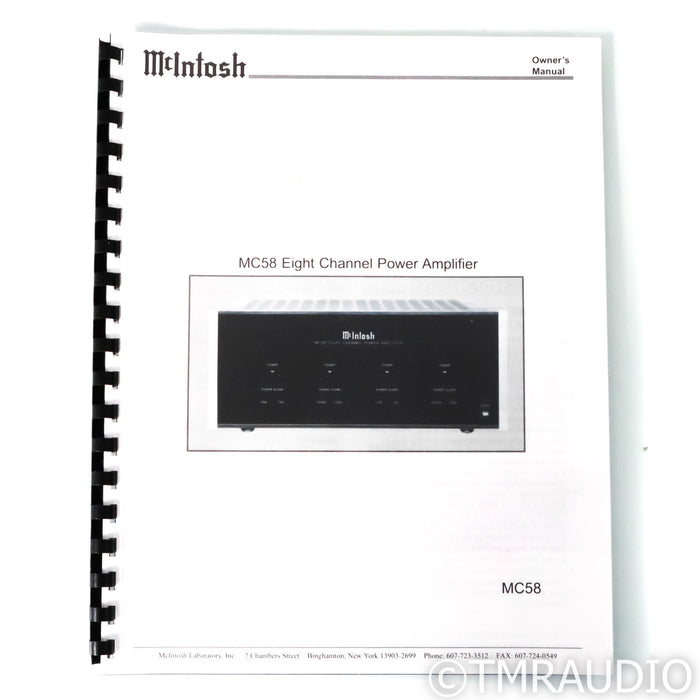 McIntosh MC58 Eight Channel Power Amplifier
