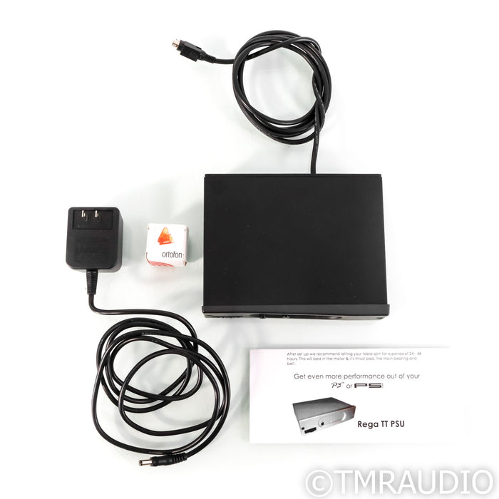 Rega P3-24 Belt Drive Turntable; Red w/ Ortofon 2M Bronze MM & TT PSU