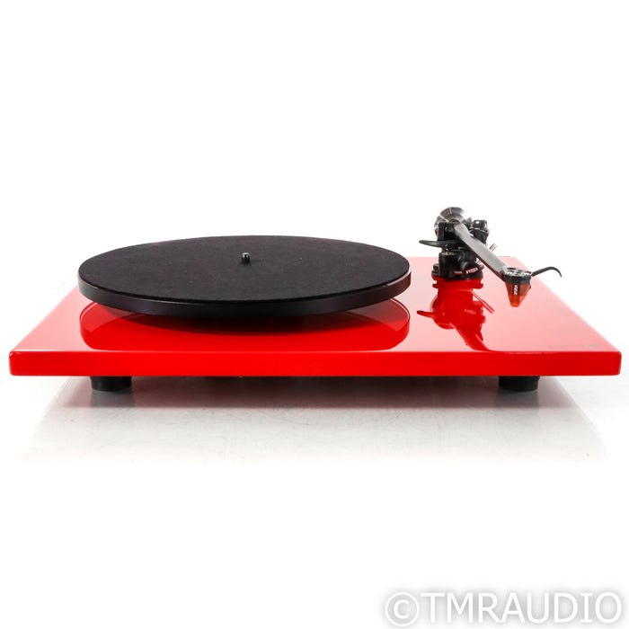 Rega P3-24 Belt Drive Turntable; Red w/ Ortofon 2M Bronze MM & TT PSU