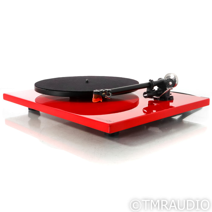 Rega P3-24 Belt Drive Turntable; Red w/ Ortofon 2M Bronze MM & TT PSU