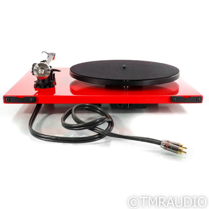 Rega P3-24 Belt Drive Turntable; Red w/ Ortofon 2M Bronze MM & TT PSU