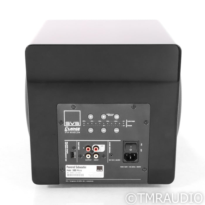 SVS 3000 Micro Dual 8" Powered Subwoofer; Piano Black