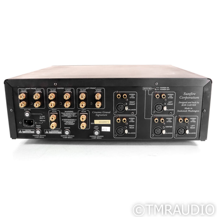 Sunfire Cinema Grand Signature 5 Channel Power Amplifier; Signed by Bob Carver