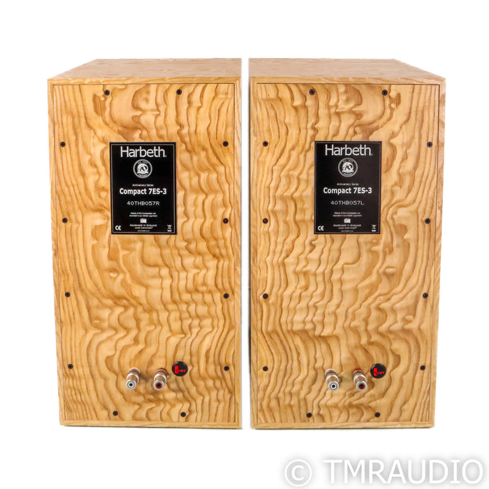 Harbeth Compact 7ES-3 40th Anniversary Bookshelf Speakers; Tamo Ash Pair
