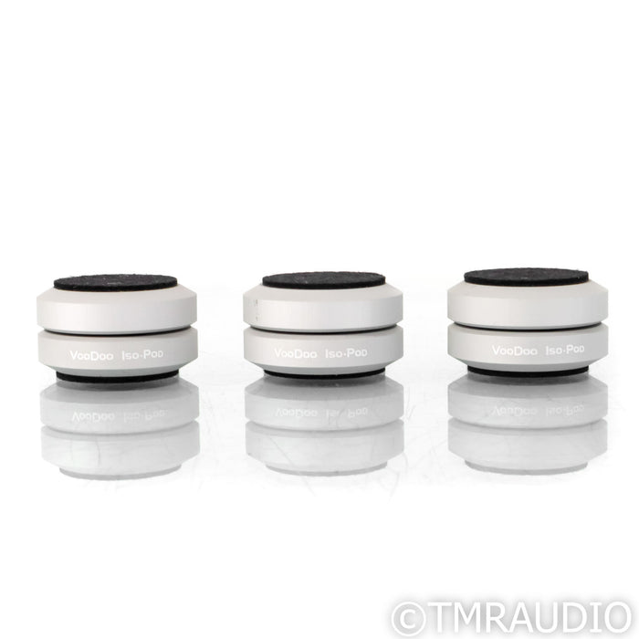 VooDoo Cables Iso-Pod Component Isolation System; Silver Set of Three