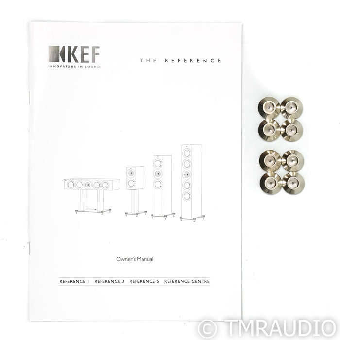 KEF Reference 1 Bookshelf Speakers; Blue Ice White Pair w/ White S-RFI Stands