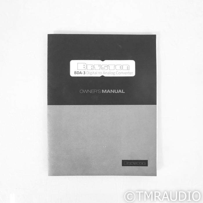 Bryston BDA-3 DAC; D/A Converter