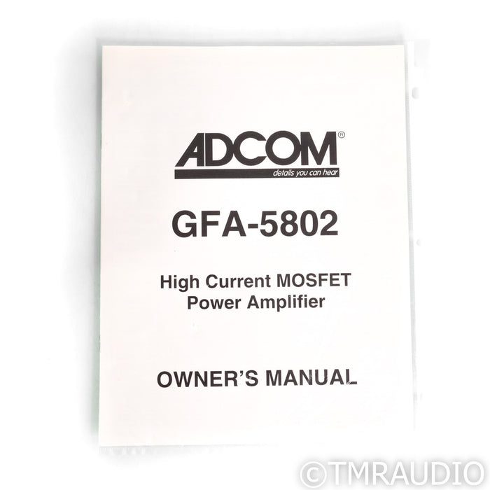 Adcom GFA-5802 Stereo Power Amplifier