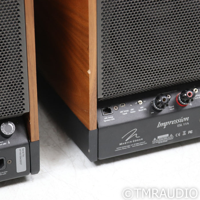 Martin Logan Impression ESL 11A Electrostatic Floorstanding Speakers; Walnut Pair