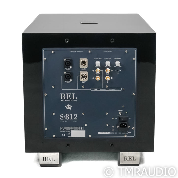 REL Acoustics S/812 12" Powered Subwoofer; Piano Black