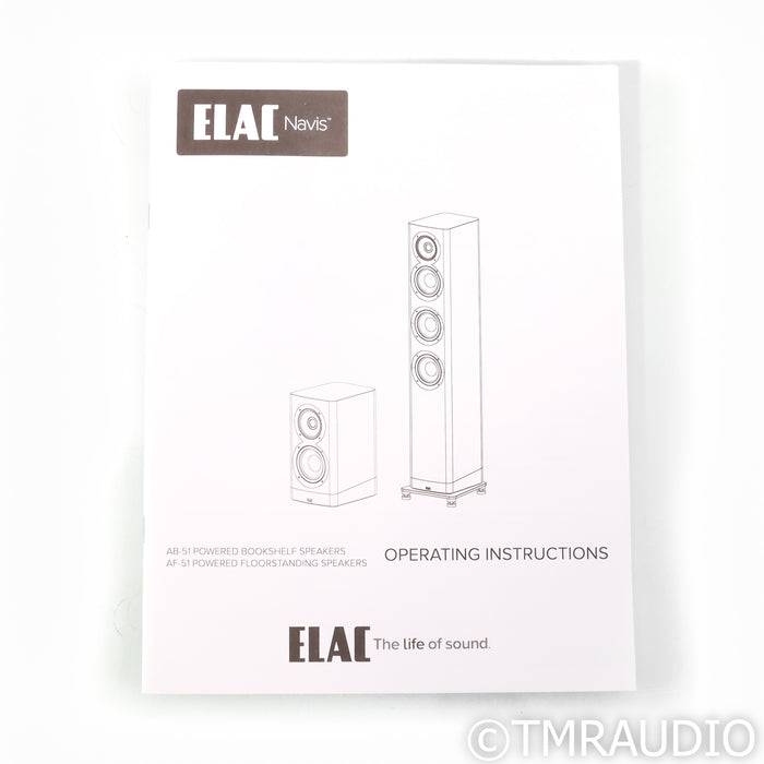 ELAC Navis Powered Bookshelf Speakers; Gloss Ebony Emara Pair