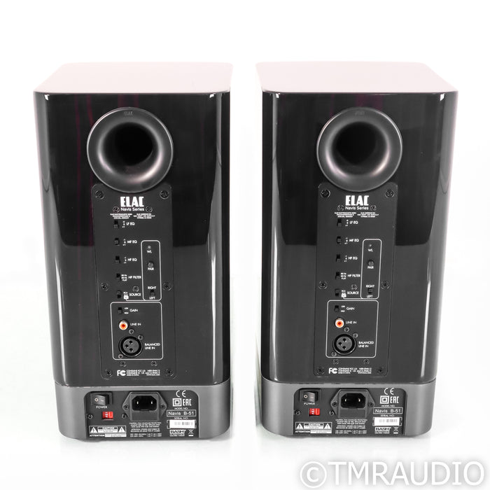 ELAC Navis Powered Bookshelf Speakers; Gloss Ebony Emara Pair