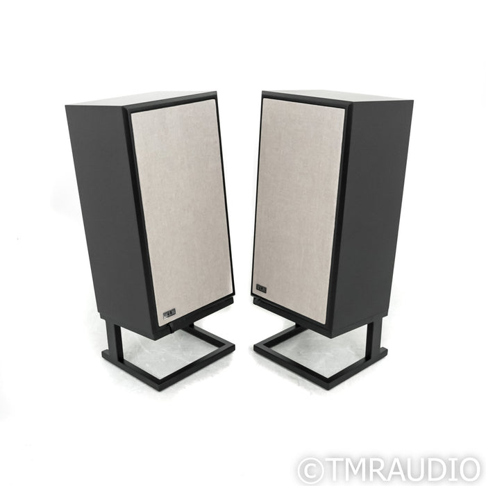 KLH Model Five Bookshelf Speakers with Stands; Black Pair