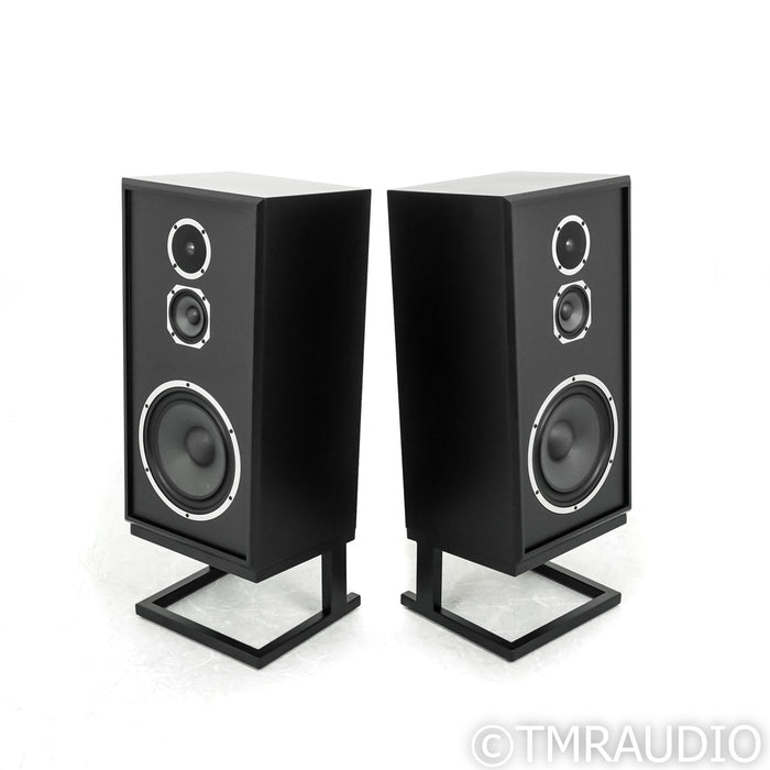 KLH Model Five Bookshelf Speakers with Stands; Black Pair