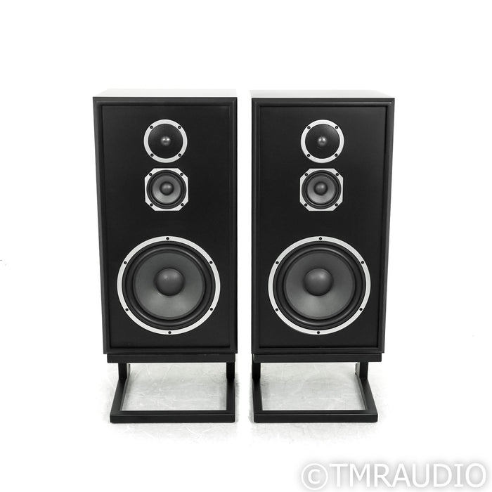 KLH Model Five Bookshelf Speakers with Stands; Black Pair