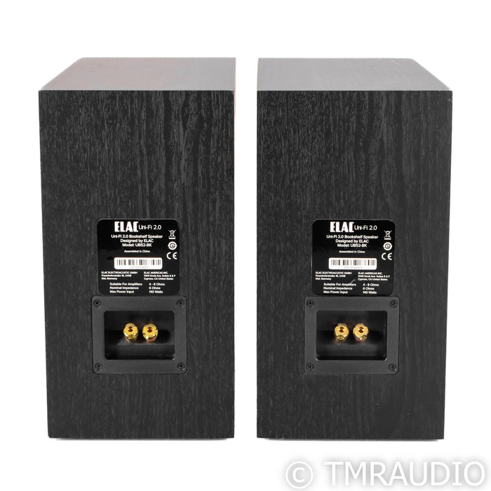 ELAC Uni-Fi 2.0 UB52 Bookshelf Speakers; Black Pair