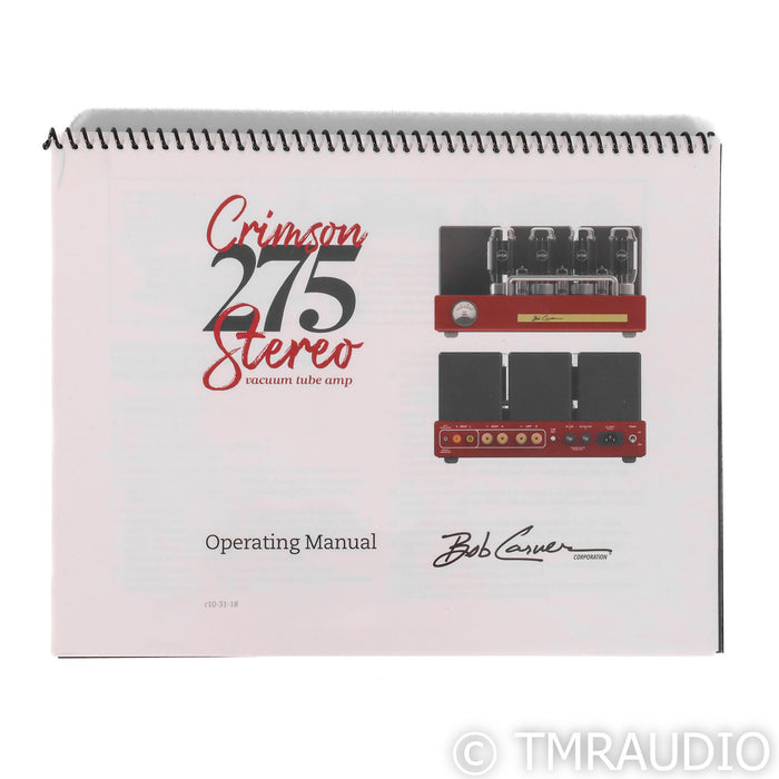 Bob Carver Crimson 275 Stereo Tube Power Amplifier