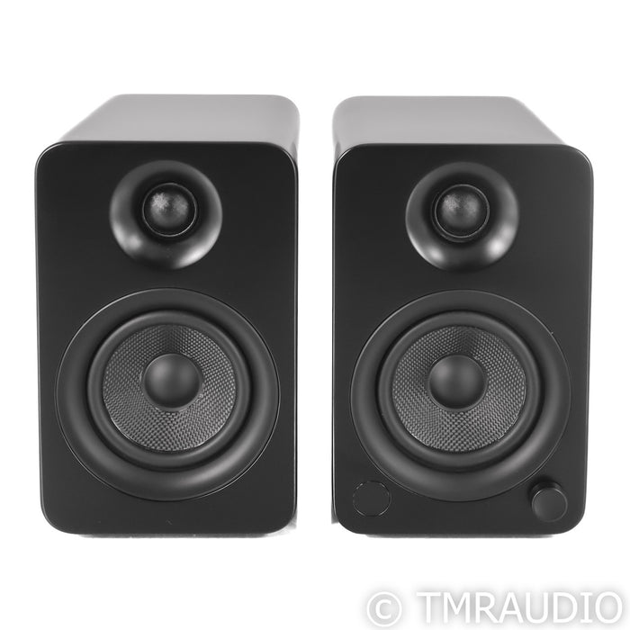 Kanto YU 4 Powered Bookshelf Speakers; Matte Black Pair