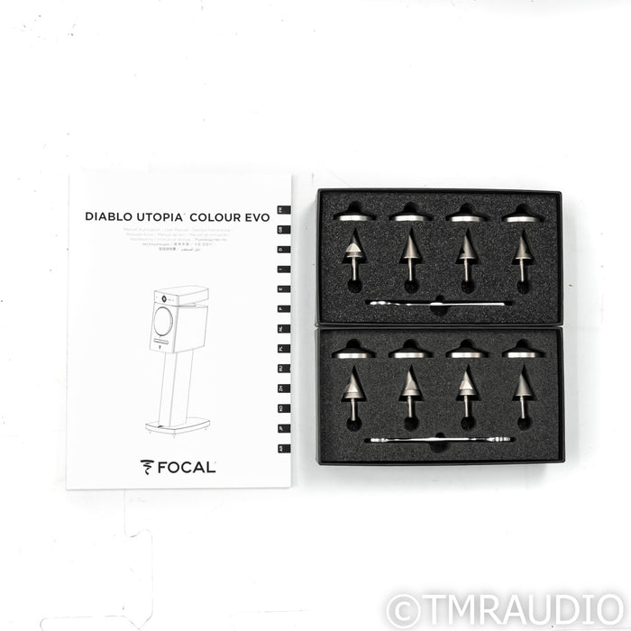 Focal Diablo Utopia Colour Evo Bookshelf Speakers; White Pair w/ Stands (Used)