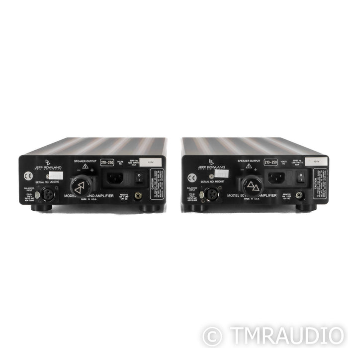 Jeff Rowland Design 501 Monoblock Power Amplifiers; Pair