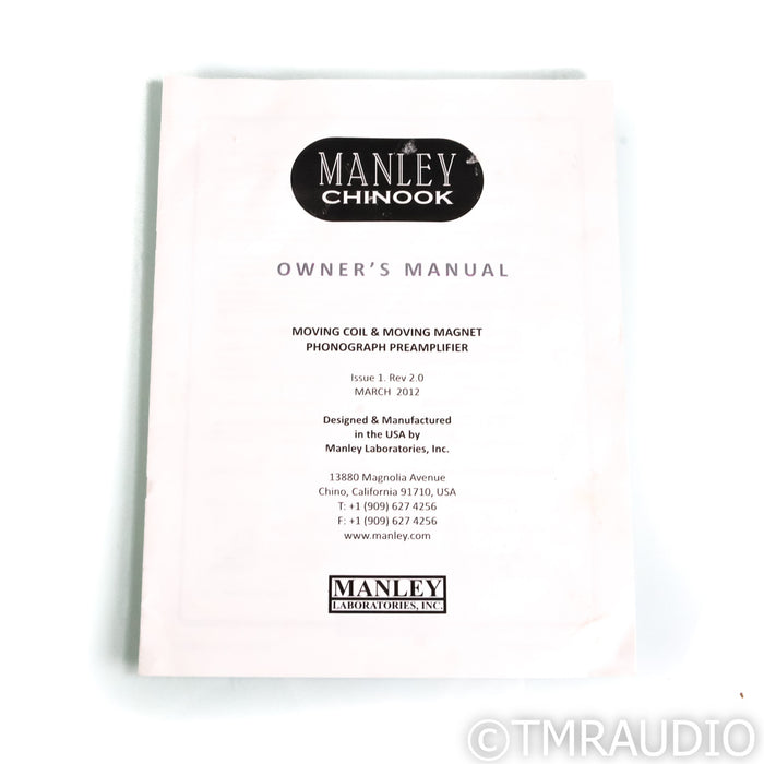 Manley Laboratories Chinook Tube MM & MC Phono Preamplifier
