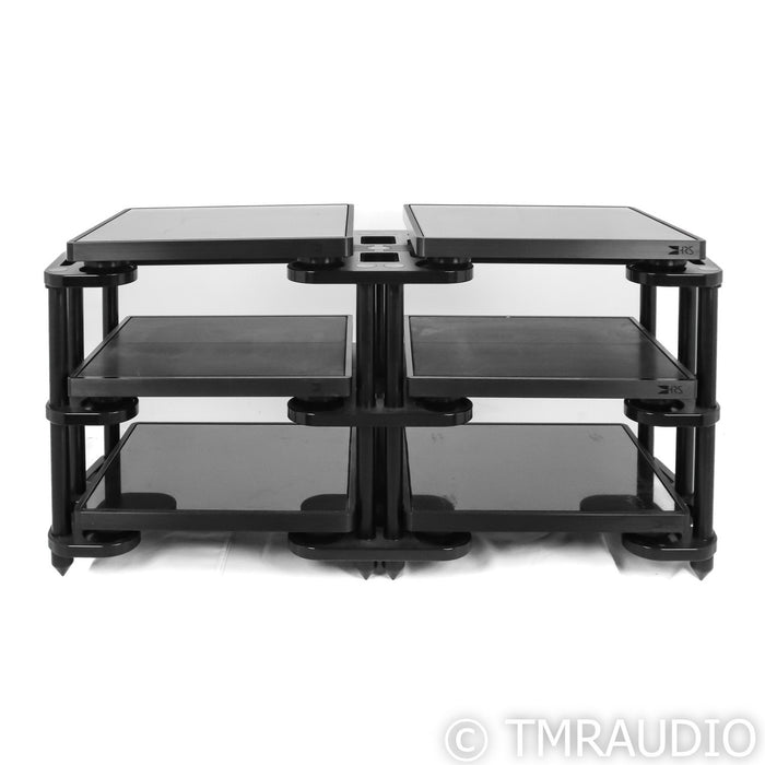 HRS SXR-1921-3T3 Audio Stand; Black Three Rows x Two Columns; M3X Bases