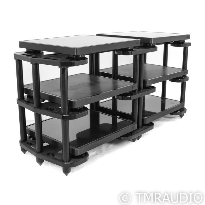 HRS SXR-1921-3T3 Audio Stand; Black Three Rows x Two Columns; M3X Bases