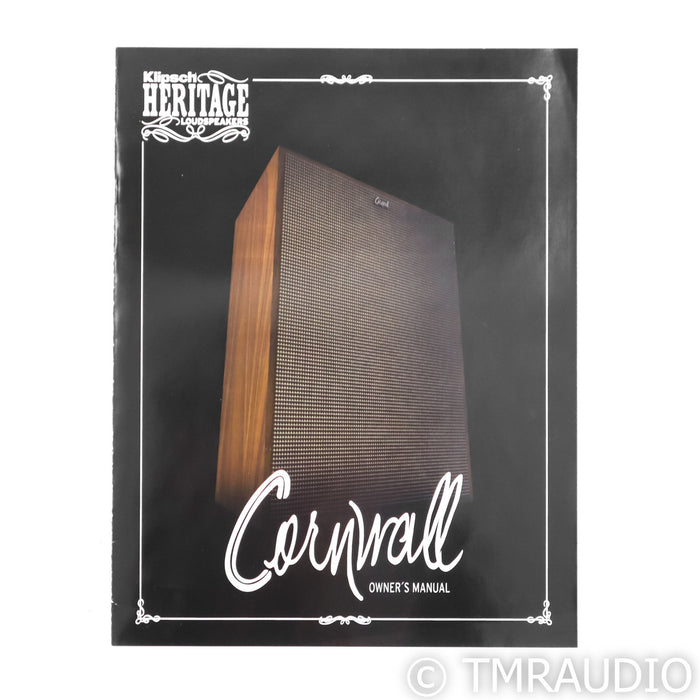 Klipsch Cornwall IV Floorstanding Speakers; Black Ash Pair
