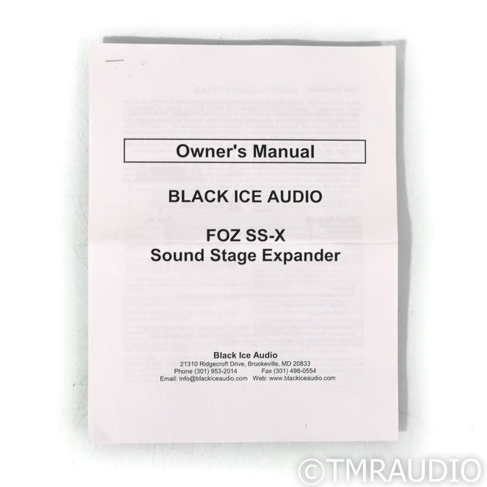 Black Ice Audio FOZ SS-X  Tube Sound Stage Expander