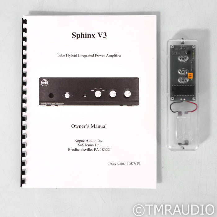 Rogue Audio Sphinx V3 Stereo Hybrid Integrated Amplifier; MM & MC Phono