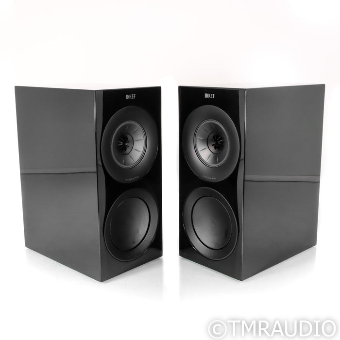 KEF R3 Bookshelf Speakers; Piano Black Pair