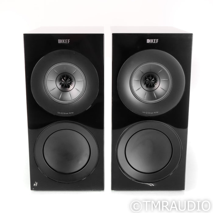 KEF R3 Bookshelf Speakers; Piano Black Pair