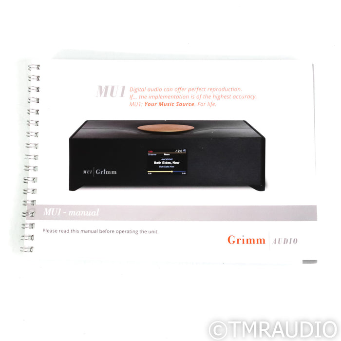 Grimm Audio MU1 Music Server & Streamer; 8TB