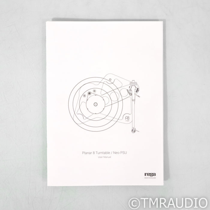 Rega Planar 8 Belt Drive Turntable; Ania Pro MC Cartridge (Open Box)