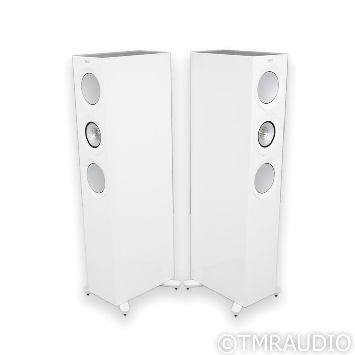 KEF R7 Meta Floorstanding Speakers; White Gloss Pair